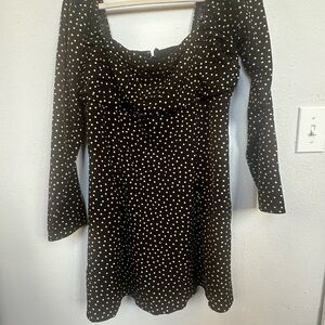 Abercrombie & Fitch Black Polka Dot Dress